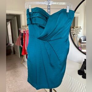 BCBGeneration Strapless Teal Dress